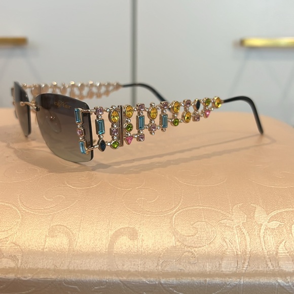 Caviar Women's Sunglasses - Blue Gradient - Picture 3 of 7